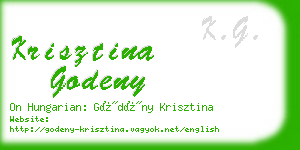 krisztina godeny business card